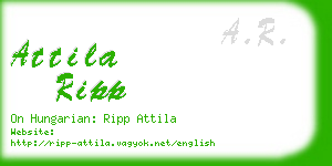 attila ripp business card